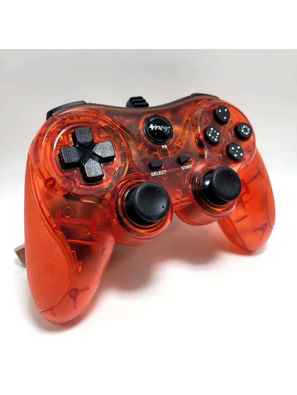 PlayStation 3 Wired Controller PS3 / PC / USB TTX Tech - Clear Red - NEW IN BOX!
